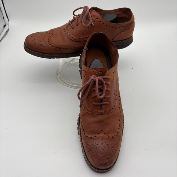 Cole Haan Other - Cole Haan Zerogrand Wingtip Oxford Mens 13M British Tan Leather Shoes C29411